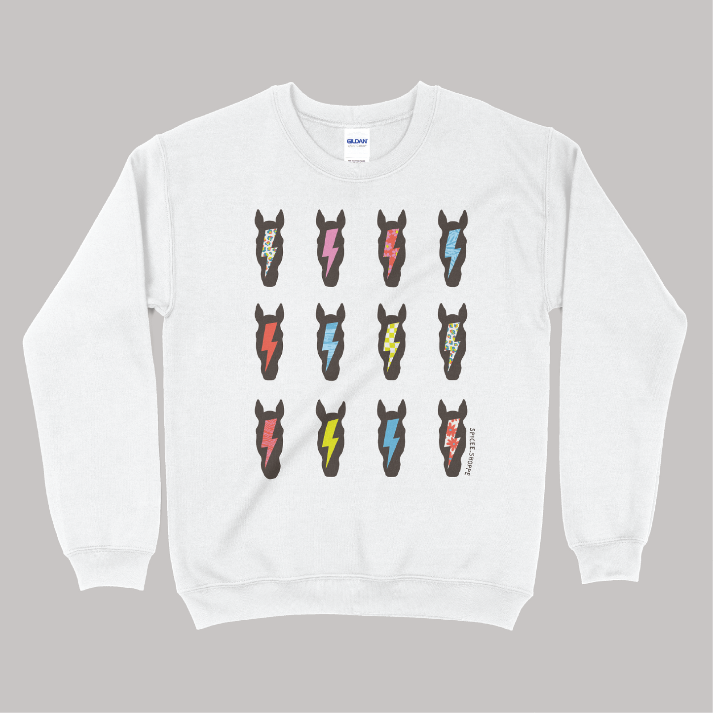 Ponies & Bolts | White | Sweatshirt