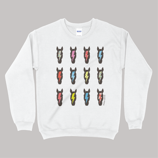 Ponies & Bolts | White | Sweatshirt
