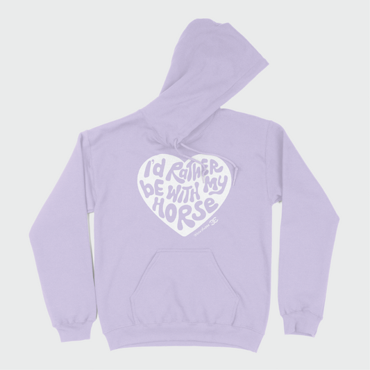 I'd Rather By With My Horse | Orchid | Hoodie
