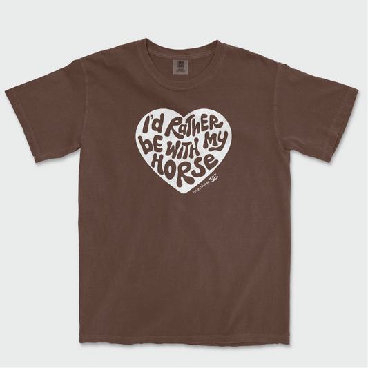 I'd Rather Be With My Horse | Espresso | Tee Shirt