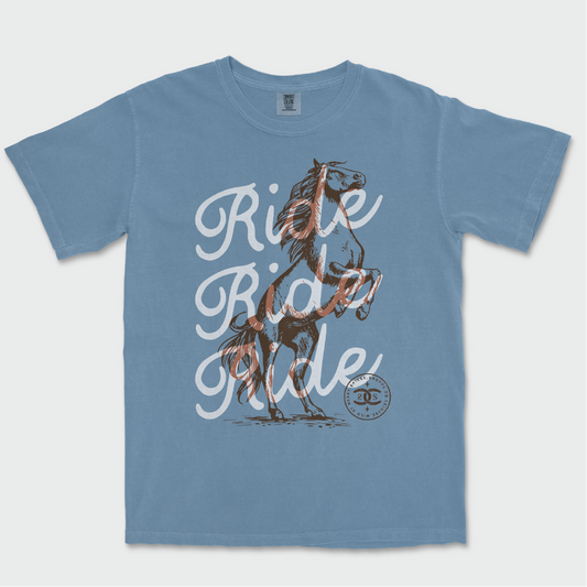 Ride Ride Ride | Ice Blue | Tee Shirt