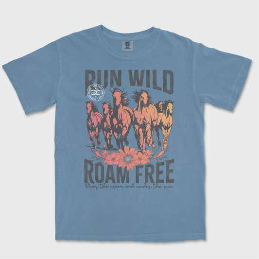 Run Wild | Ice Blue | Tee Shirt