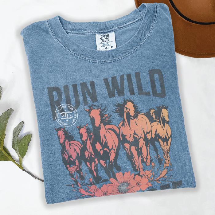 Run Wild | Ice Blue | Tee Shirt