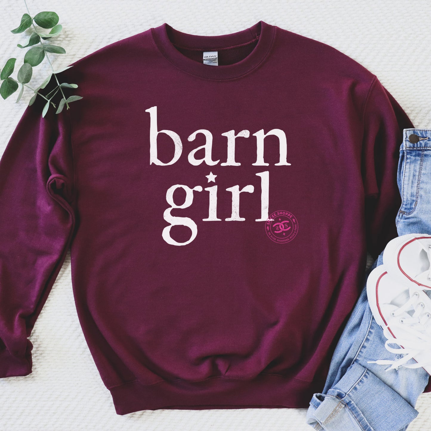 Barn Girl | Maroon | Sweatshirt