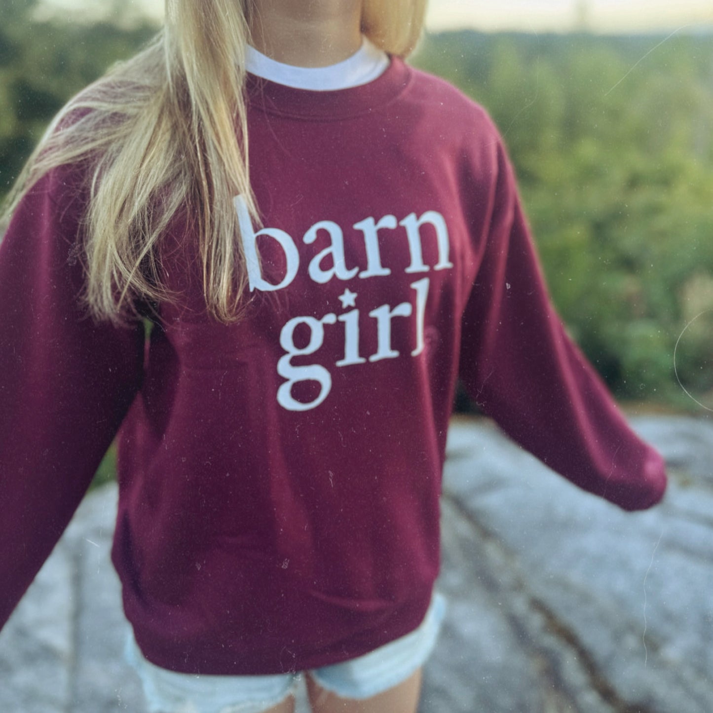 Barn Girl | Maroon | Sweatshirt