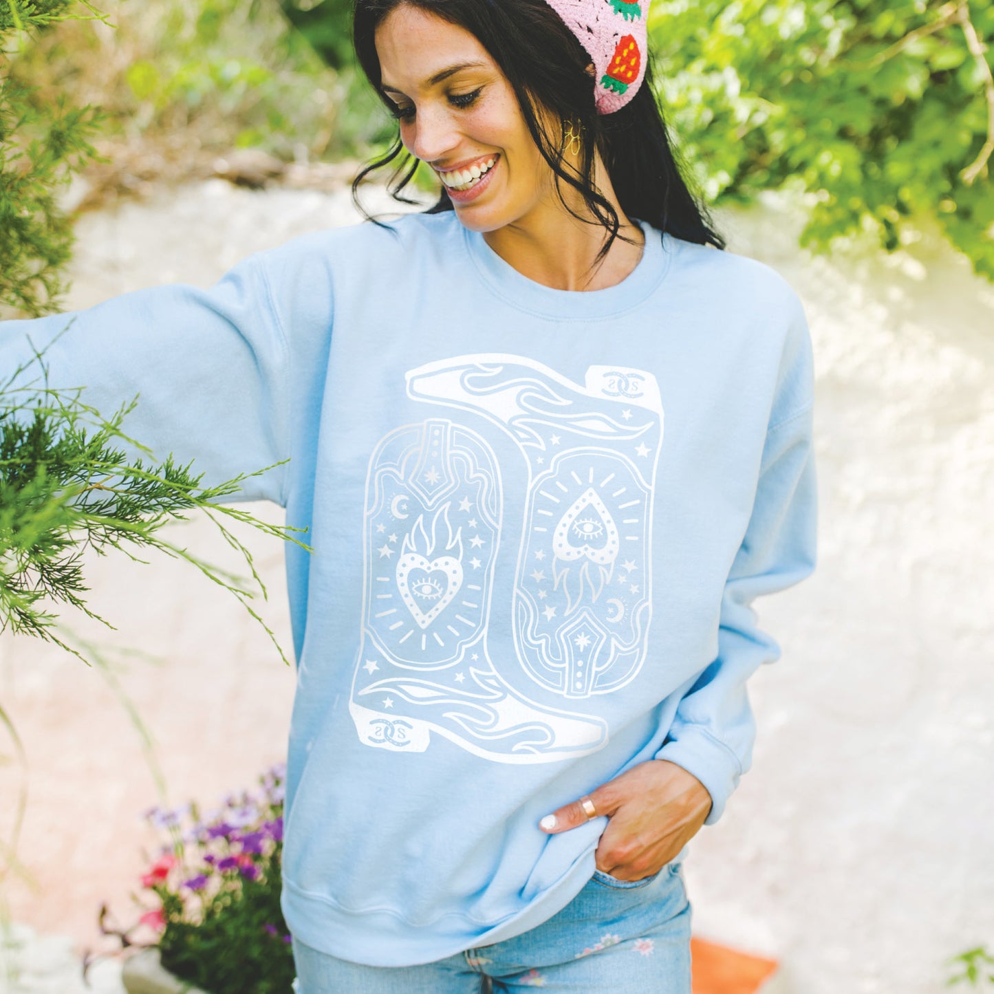 Boots & Bravado | Light Blue | Sweatshirt