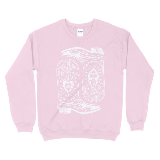 Boots & Bravado | Light Pink | Sweatshirt