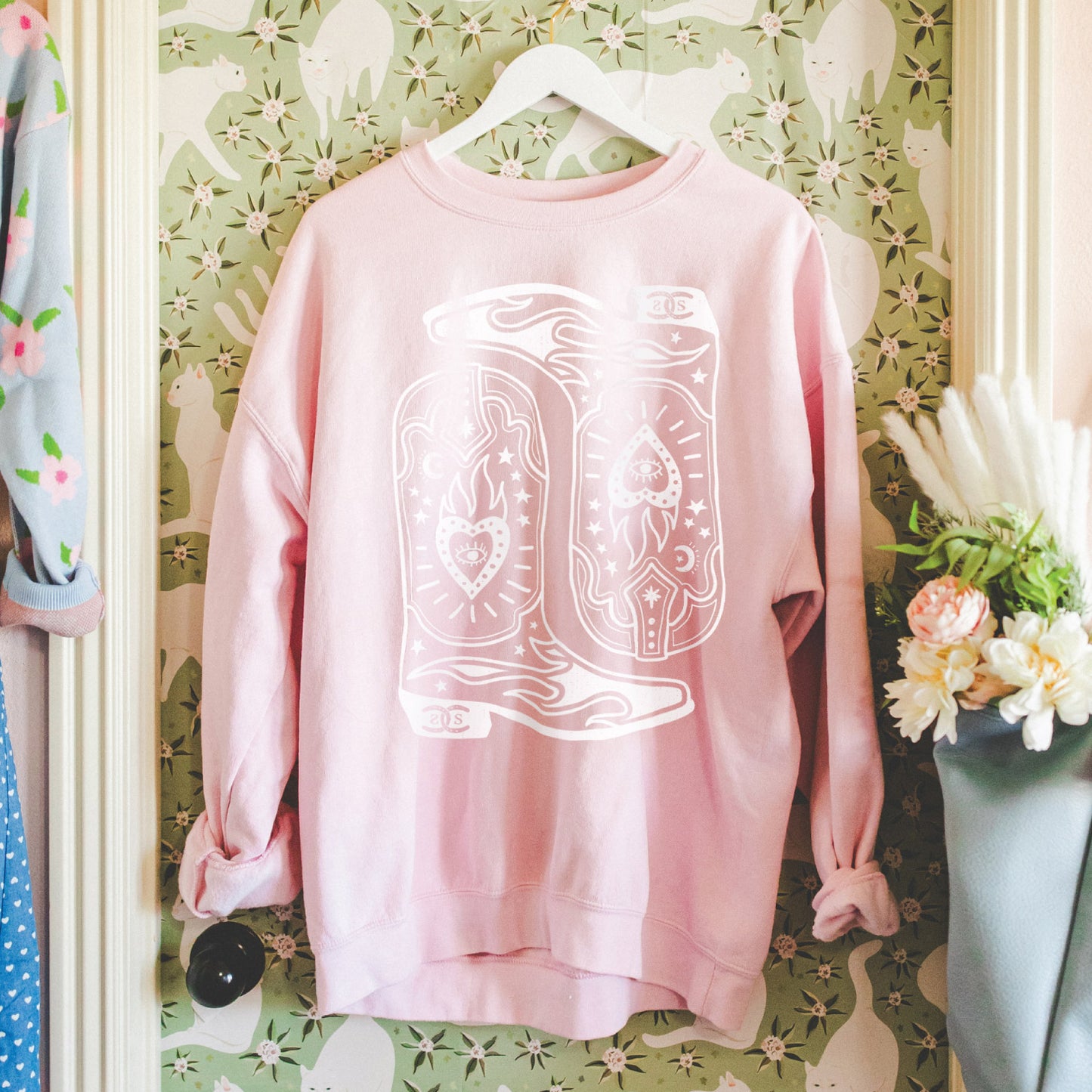 Boots & Bravado | Light Pink | Sweatshirt