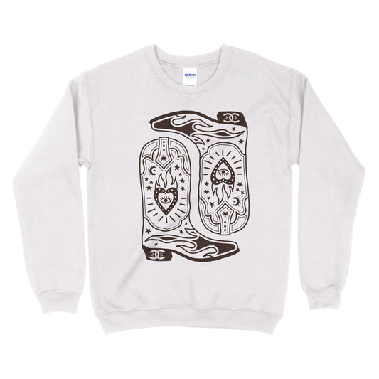 Boots & Bravado | White | Sweatshirt