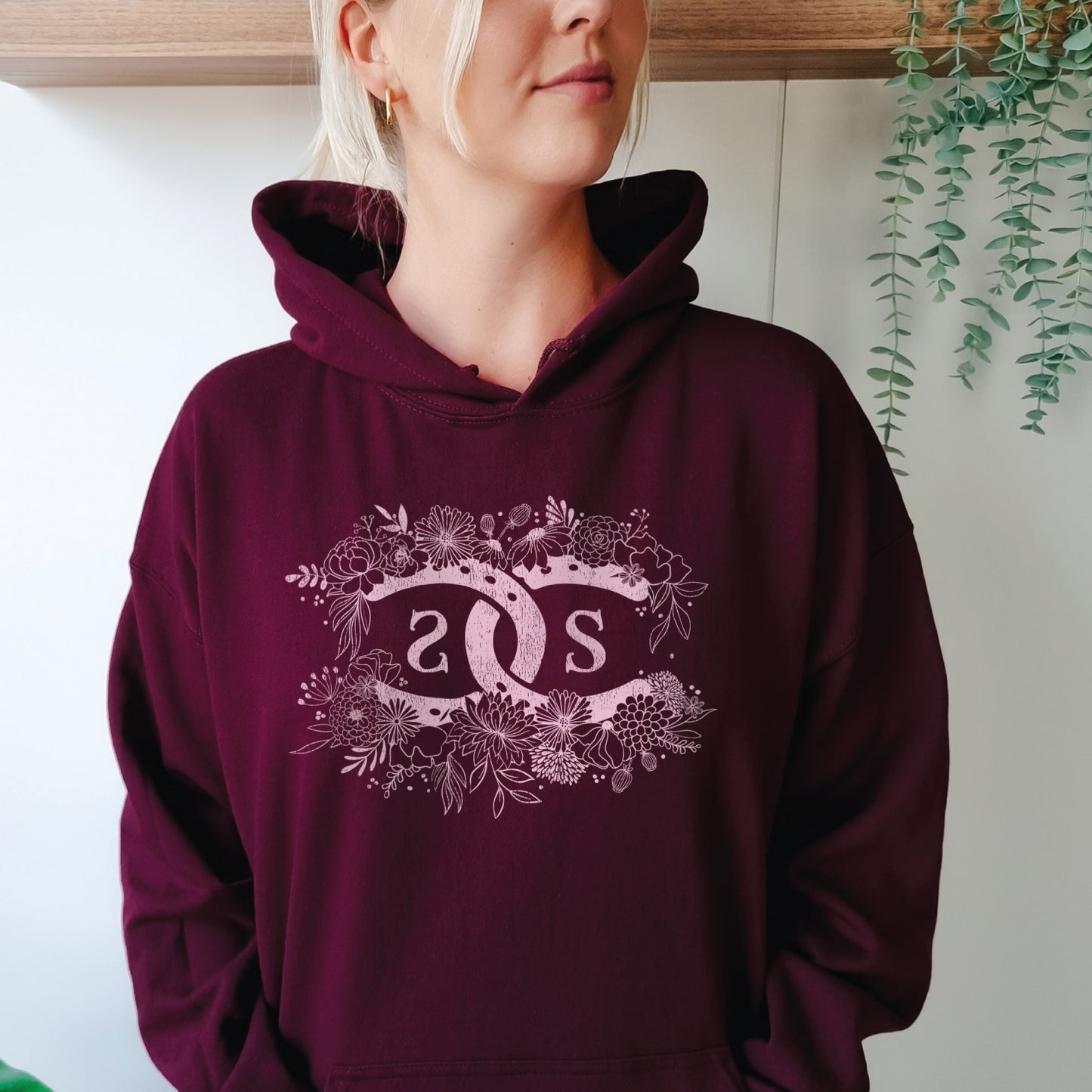 SPICEE Floral Logo | Maroon | Hoodie