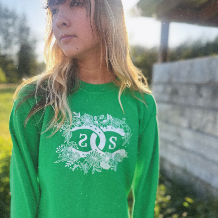 SPICEE Floral Logo | Irish Green | Sweatshirt