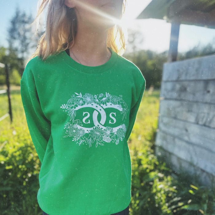 SPICEE Floral Logo | Irish Green | Sweatshirt