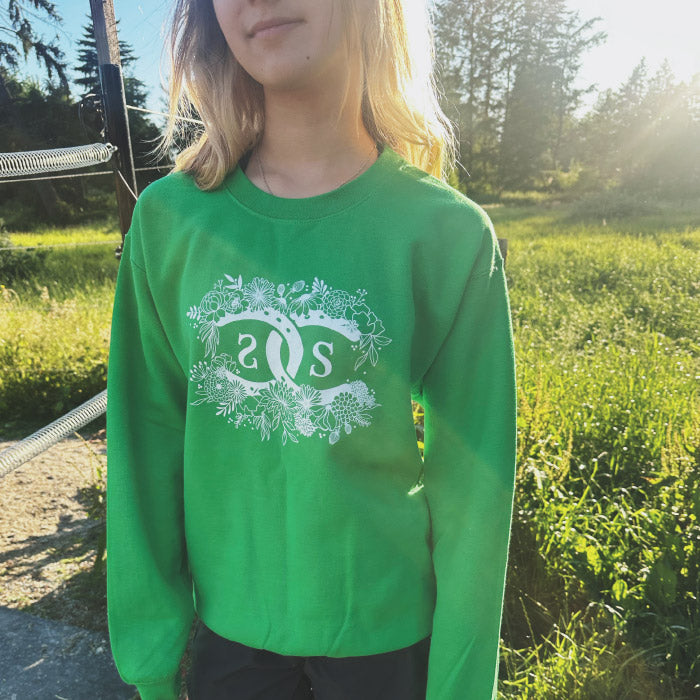 SPICEE Floral Logo | Irish Green | Sweatshirt
