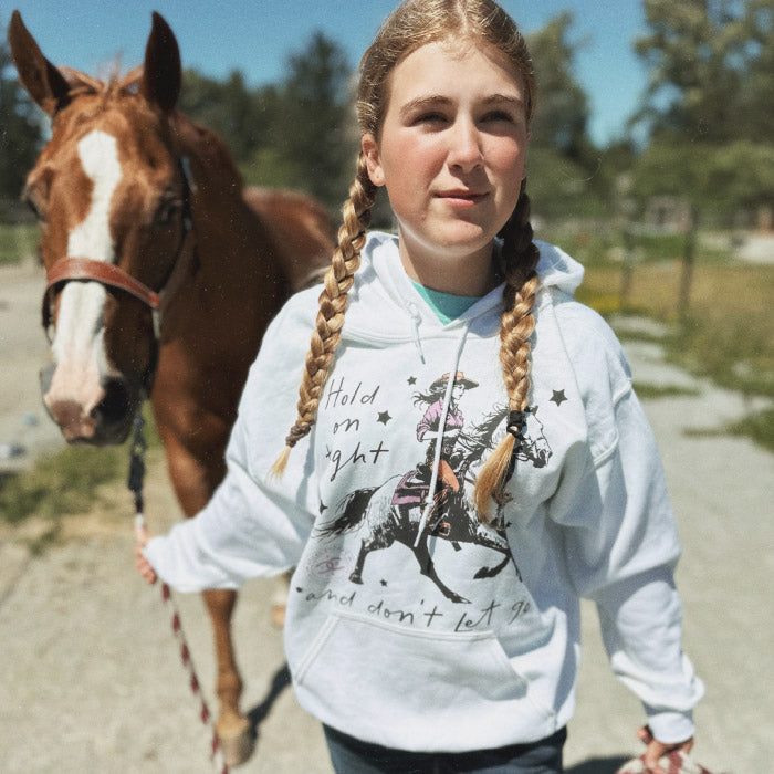 Hold On Tight | White | Hoodie