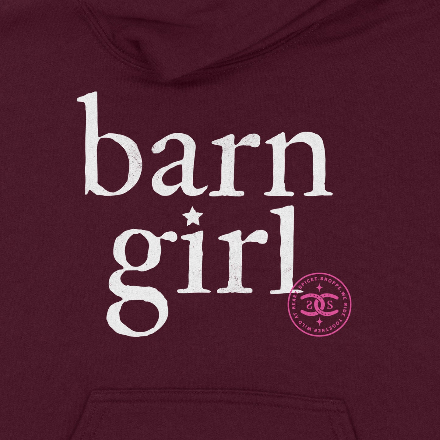 KIDS Barn Girl | Maroon | Hoodie