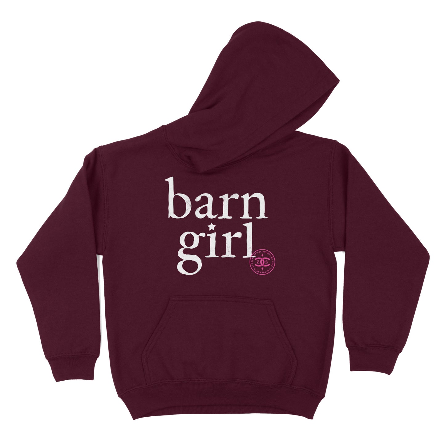 KIDS Barn Girl | Maroon | Hoodie