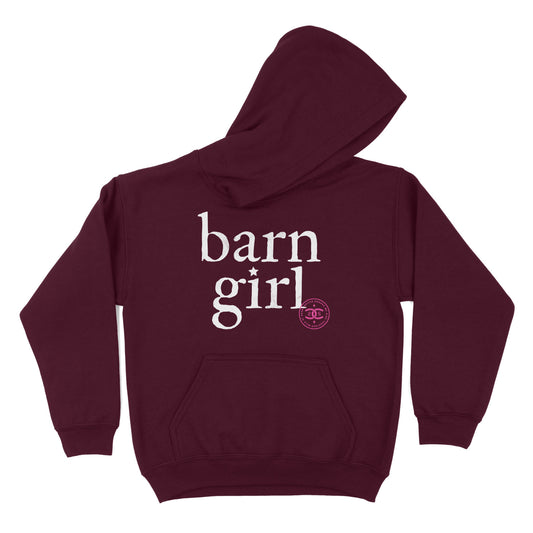 KIDS Barn Girl | Maroon | Hoodie