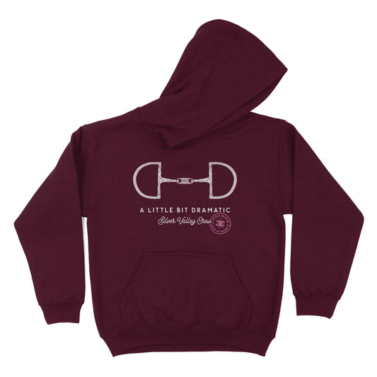 KIDS Little Bit Dramatic | Maroon | Hoodie
