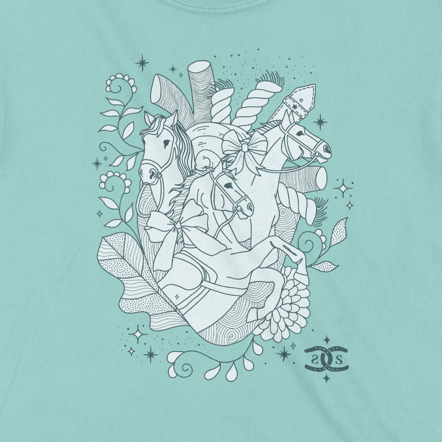 KIDS Heart Horse | Chalky Mint | Tee Shirt