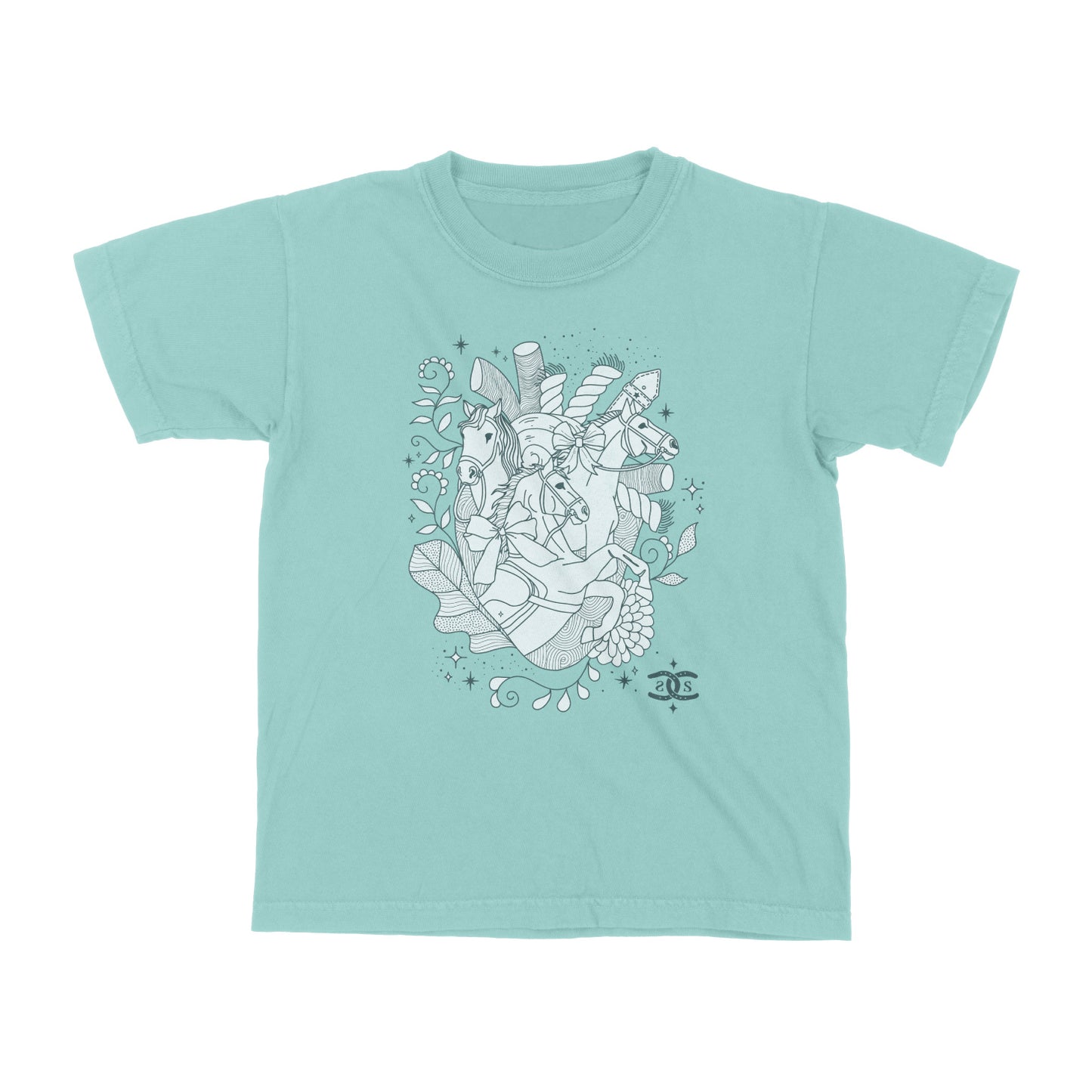 KIDS Heart Horse | Chalky Mint | Tee Shirt