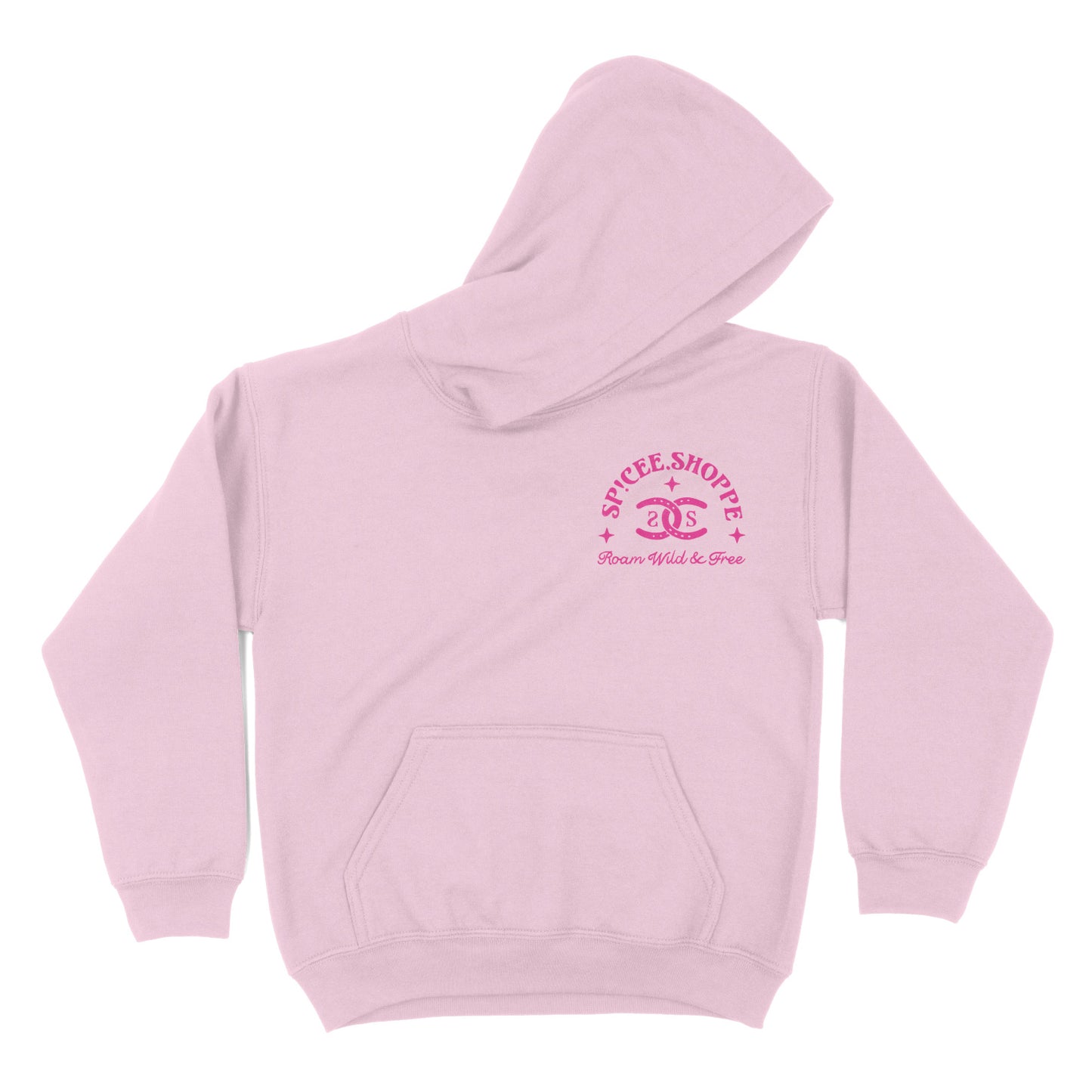 KIDS Horses Make Me Happy | Light Pink | Hoodie