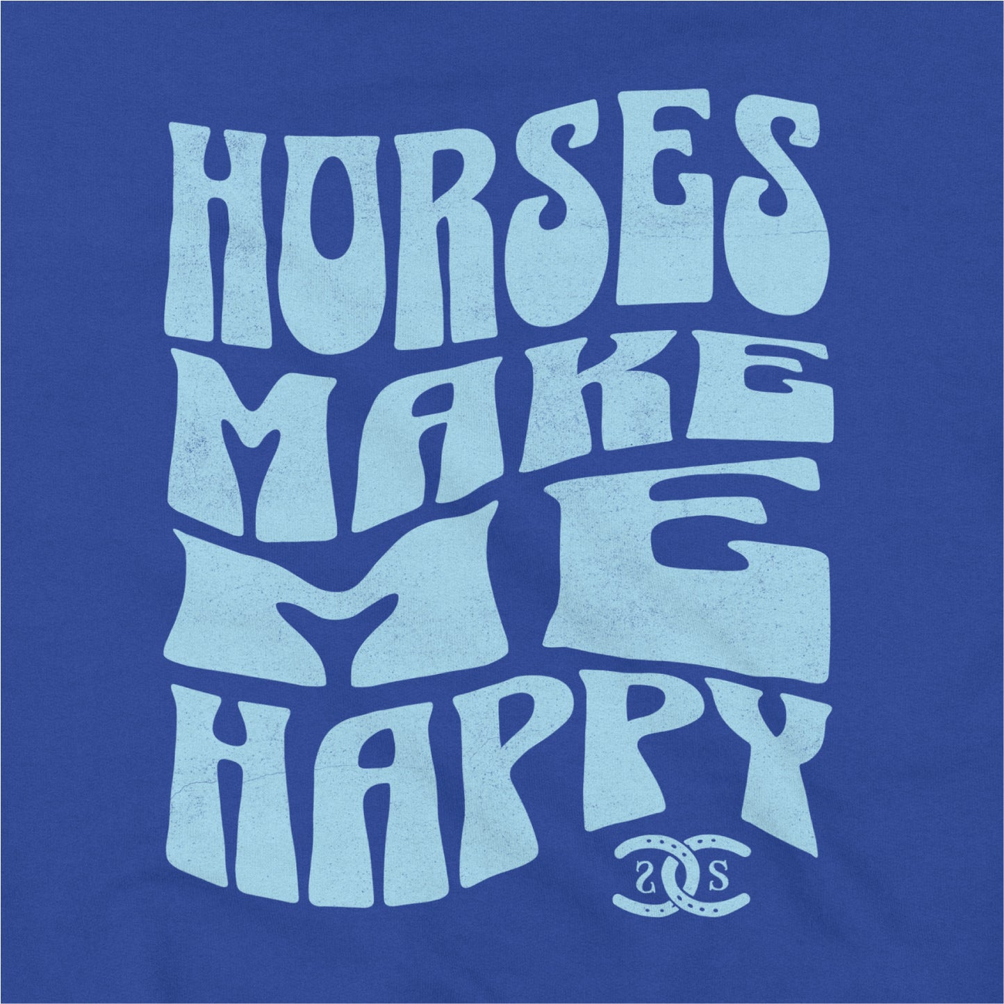 KIDS Horses Make Me Happy | Royal | Hoodie