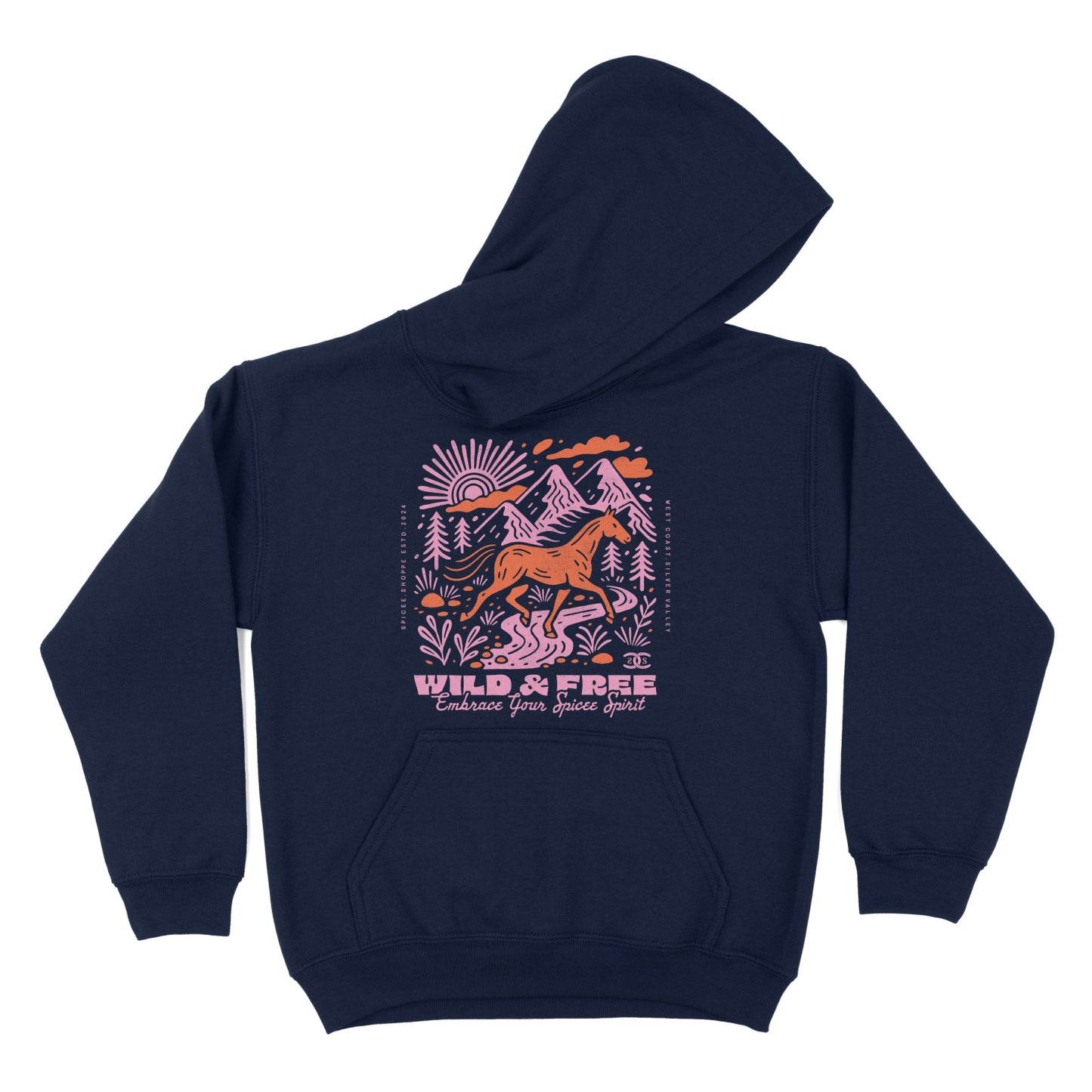 KIDS Wild & Free | Navy | Hoodie