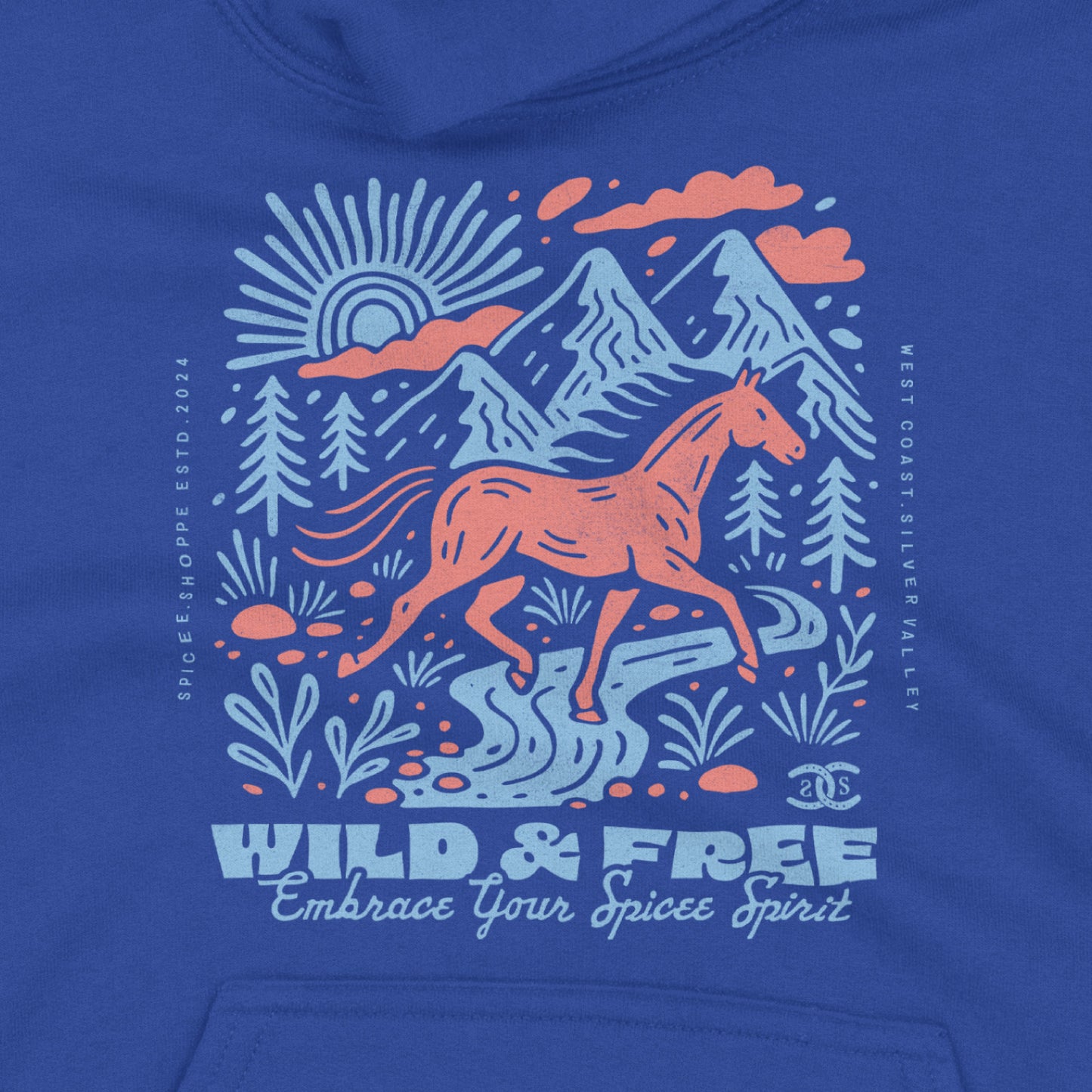 KIDS Wild & Free | Royal | Hoodie
