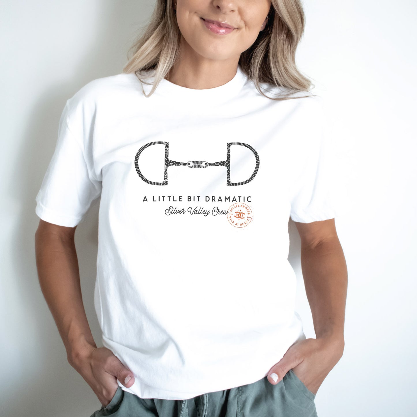 Little Bit Dramatic | White | Tee Shirt