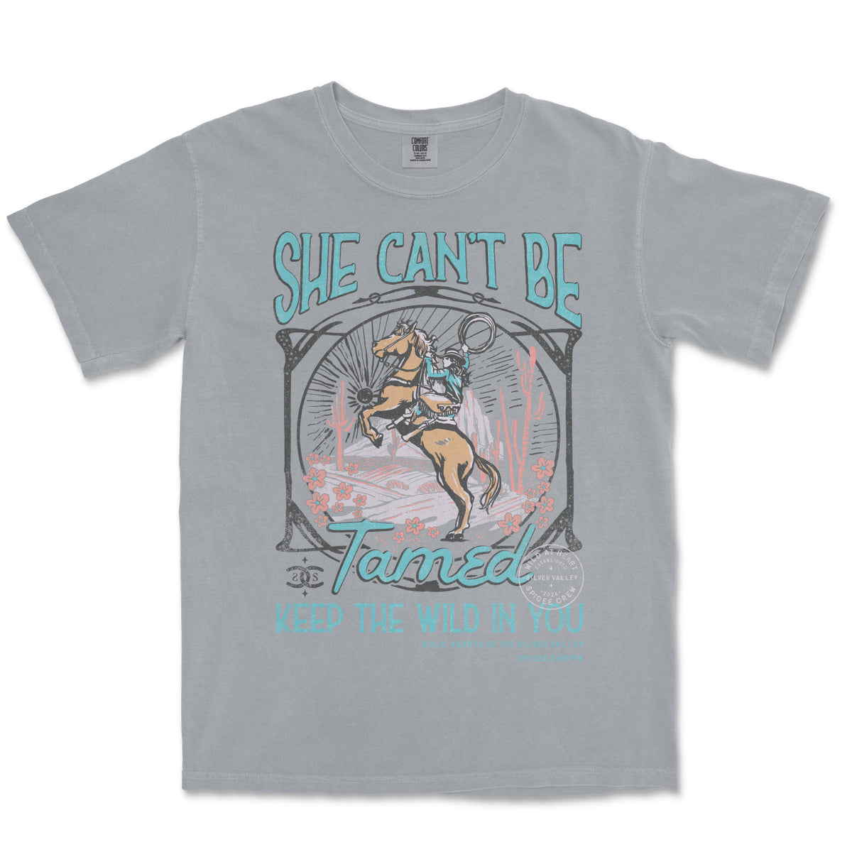 She Can't Be Tamed | Granite | Tee Shirt
