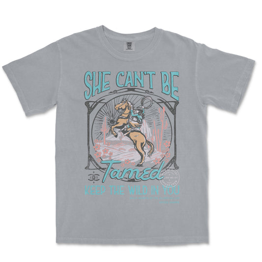 She Can't Be Tamed | Granite | Tee Shirt