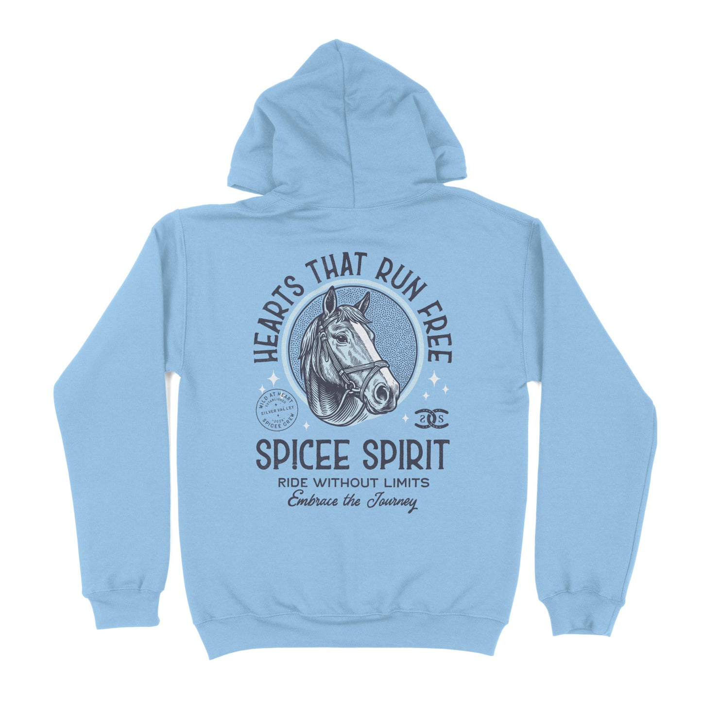 Hearts That Run Free | Light Blue | Hoodie
