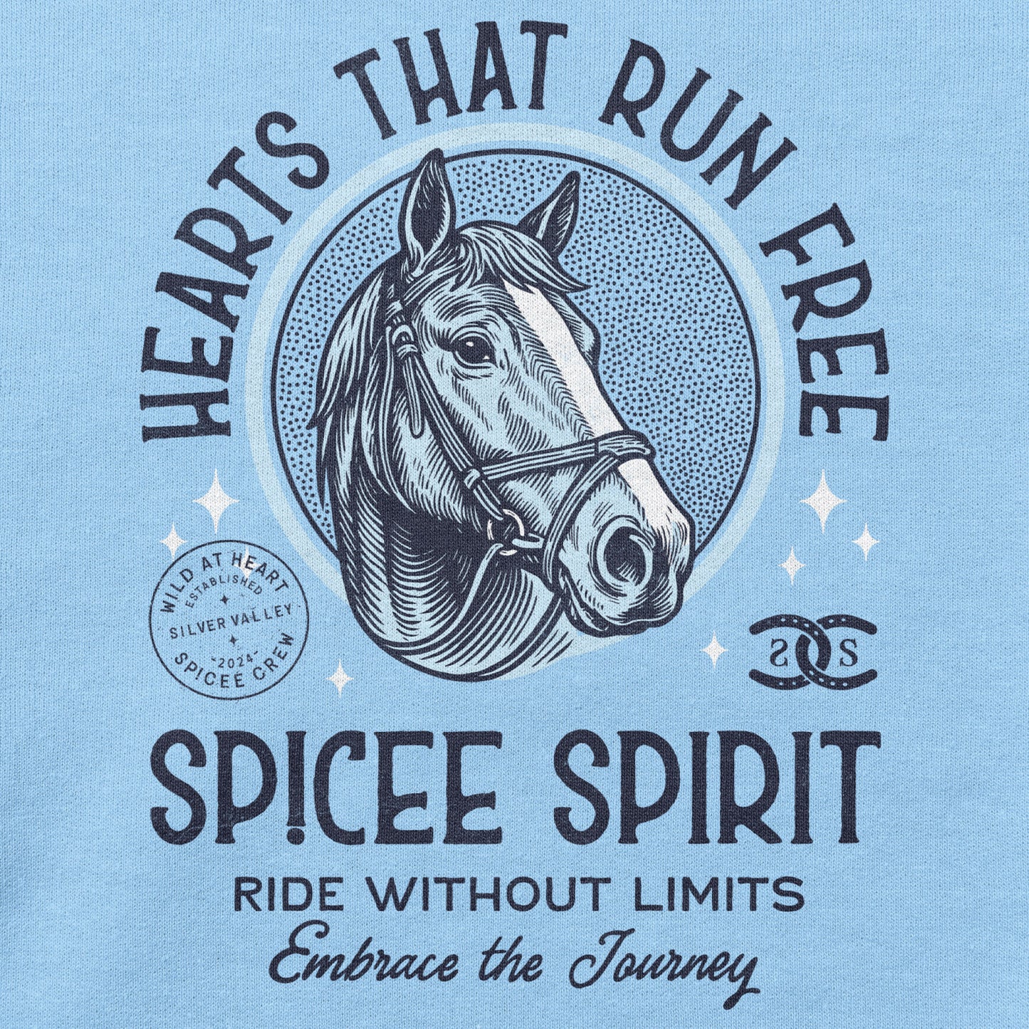 Hearts That Run Free | Light Blue | Hoodie