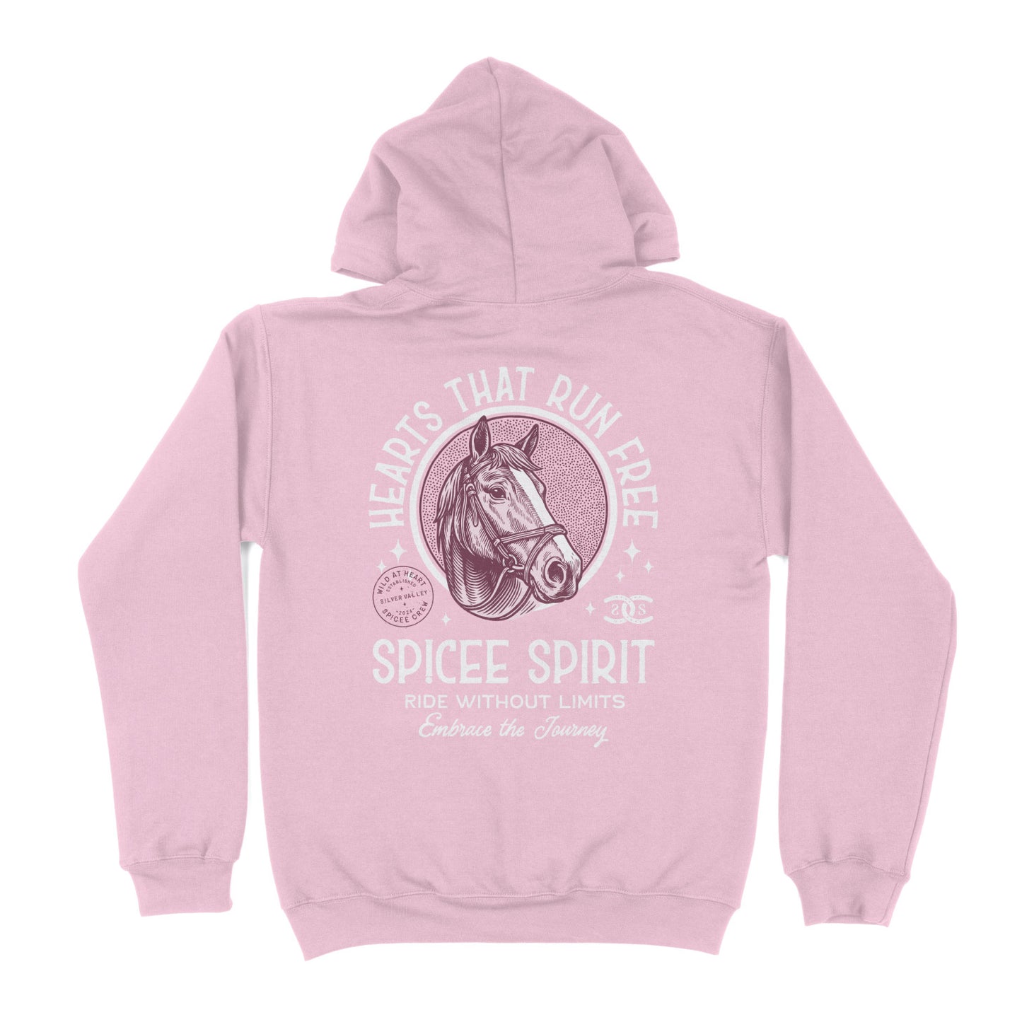 Hearts That Run Free | Light Pink | Hoodie