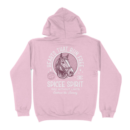 Hearts That Run Free | Light Pink | Hoodie