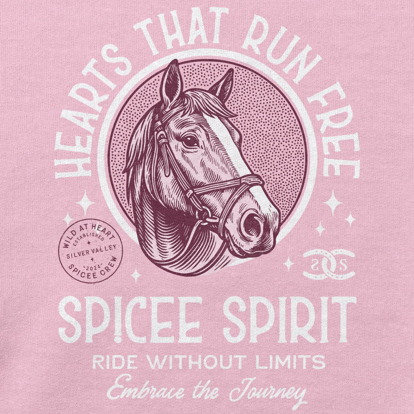 Hearts That Run Free | Light Pink | Hoodie