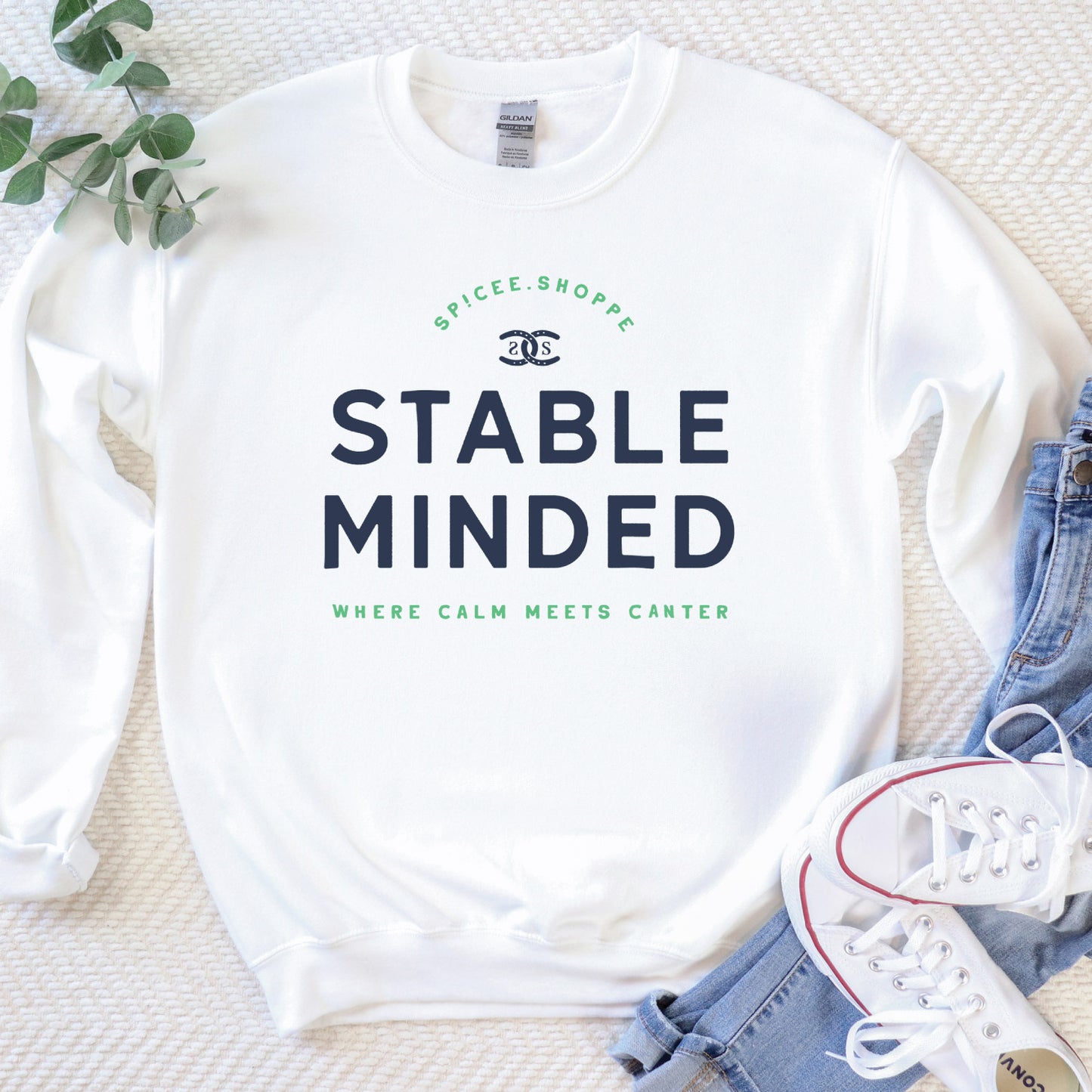 Stable Minded | White | Sweatshirt