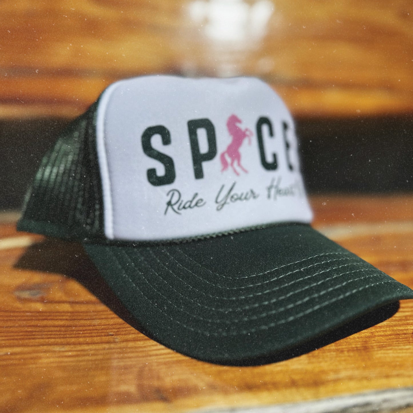 Ride Your Heart Out | Dark Green & White | Trucker Hat