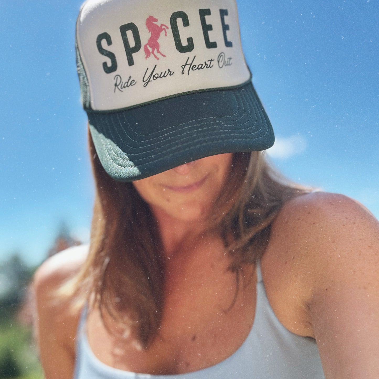 Ride Your Heart Out | Dark Green & White | Trucker Hat