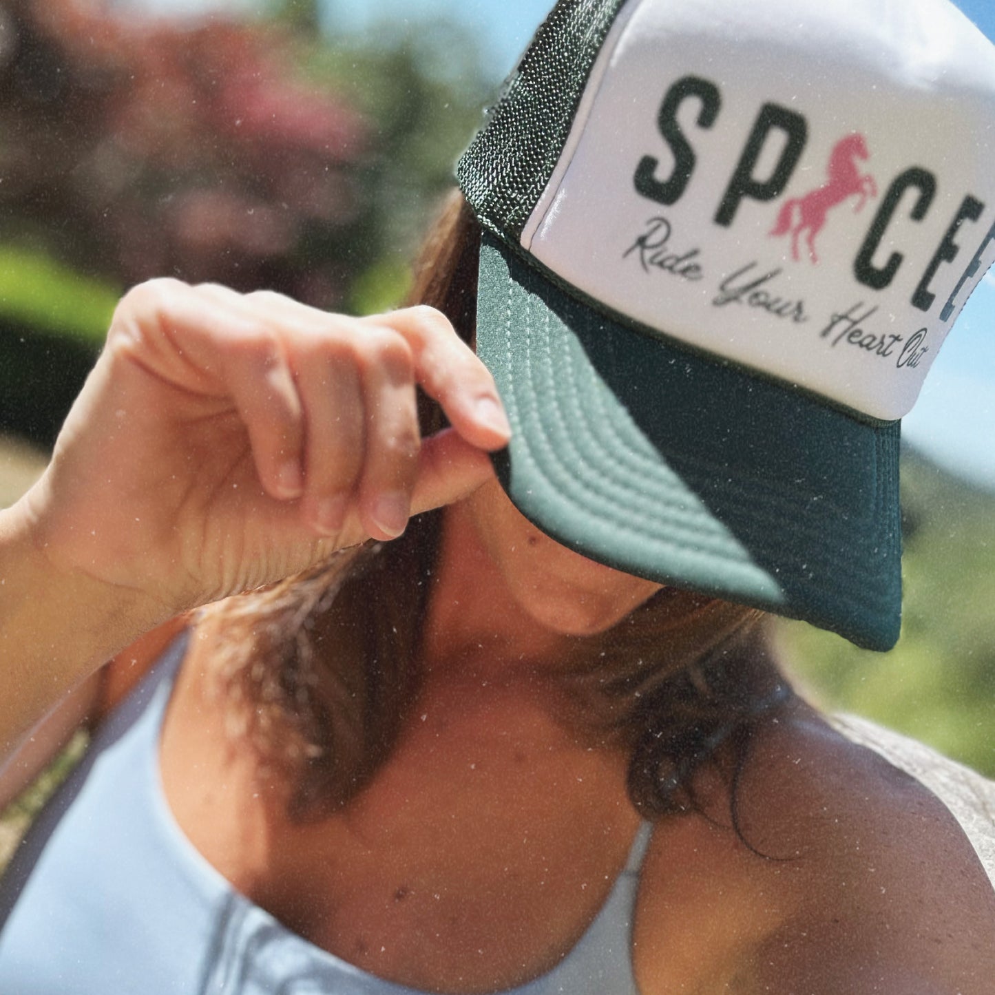Ride Your Heart Out | Dark Green & White | Trucker Hat