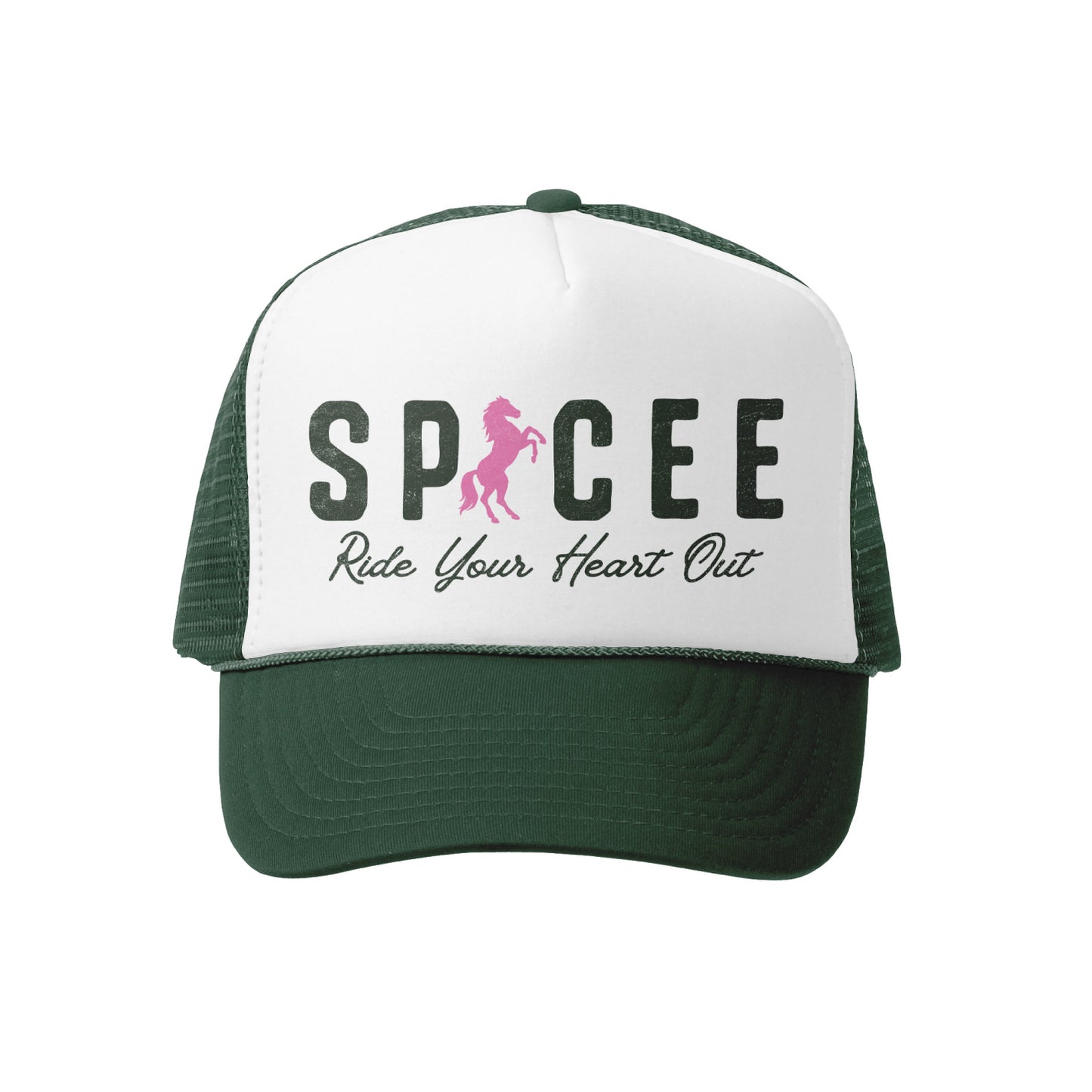 Ride Your Heart Out | Dark Green & White | Trucker Hat