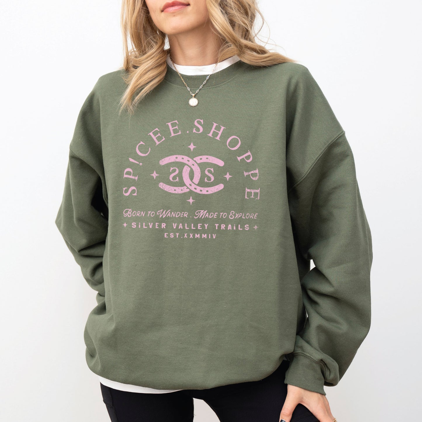 SPICEE Vintage Logo | Military Green | Sweatshirt