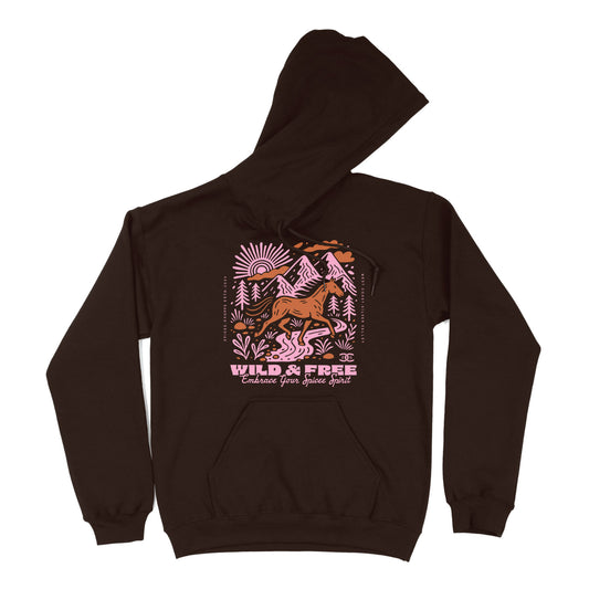 Wild & Free | Chocolate Brown | Hoodie