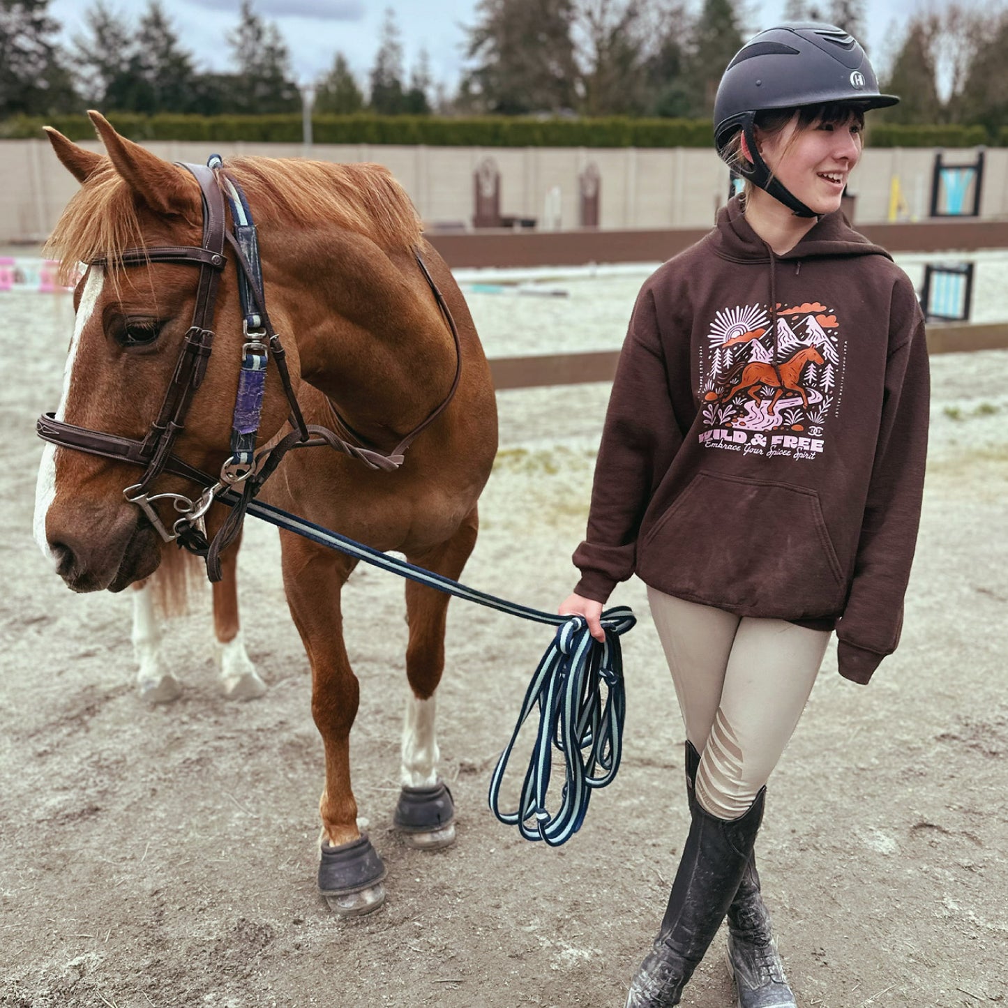 Wild & Free | Chocolate Brown | Hoodie