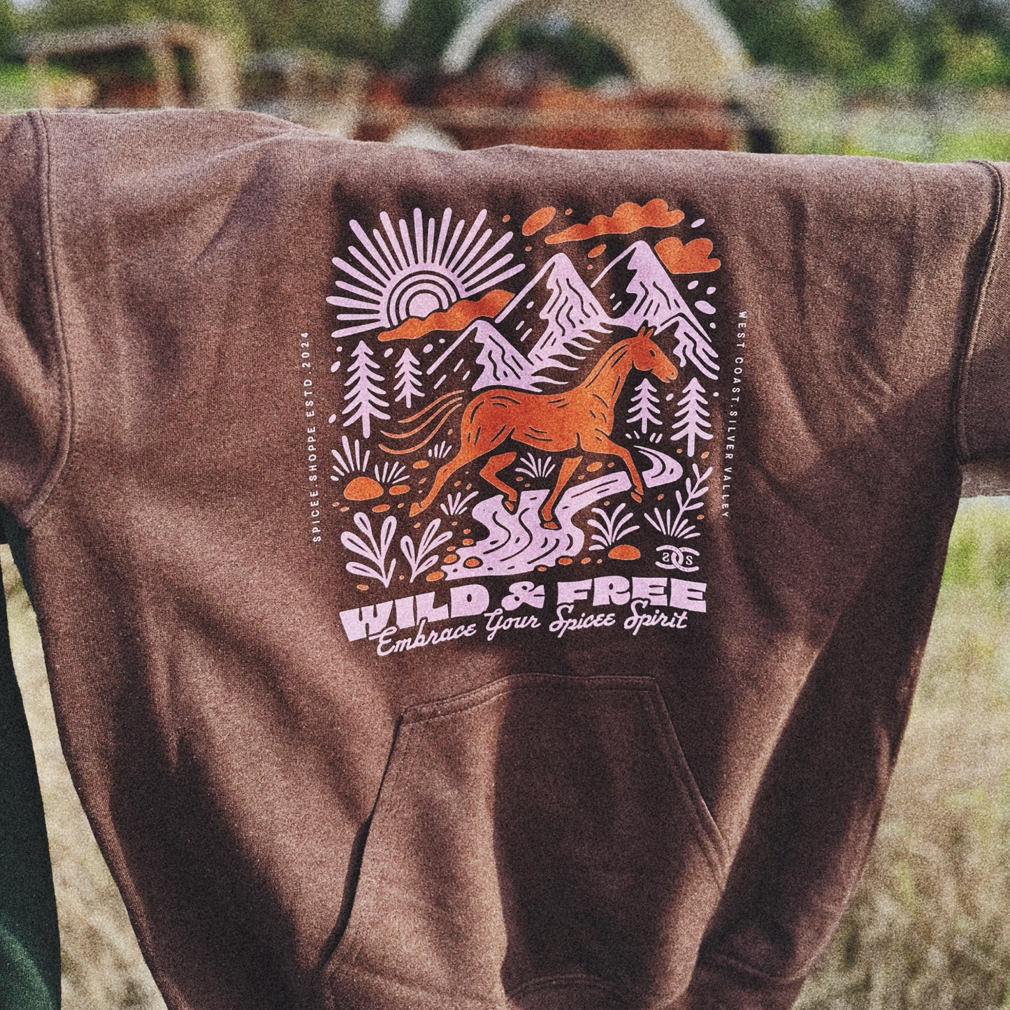 Wild & Free | Chocolate Brown | Hoodie