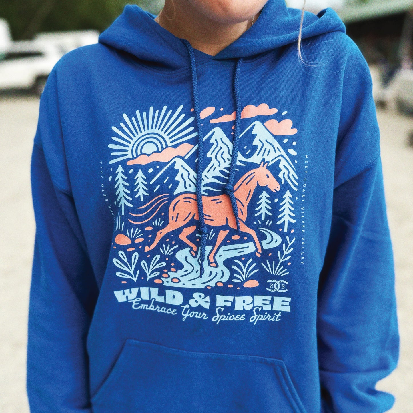 Wild & Free | Royal Blue| Hoodie