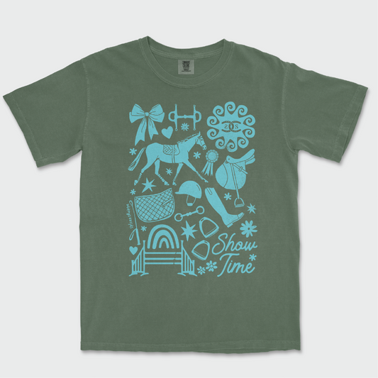 Show Time | Moss Green | Tee Shirt