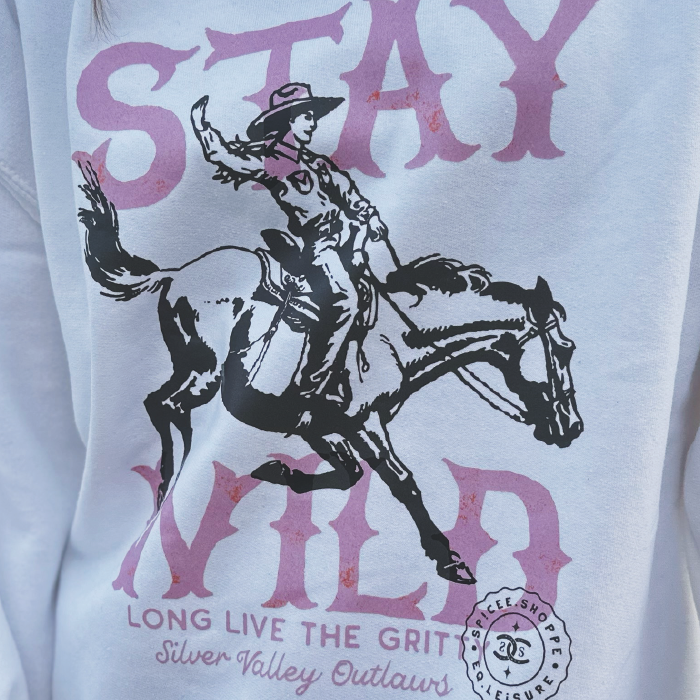 Stay Wild | White | Sweatshirt