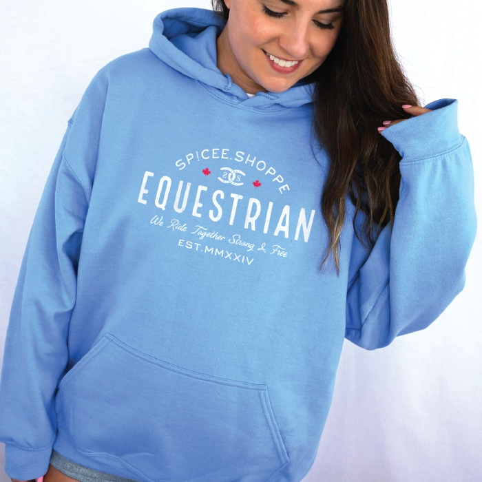 Vintage Equestrian | Carolina Blue | Hoodie