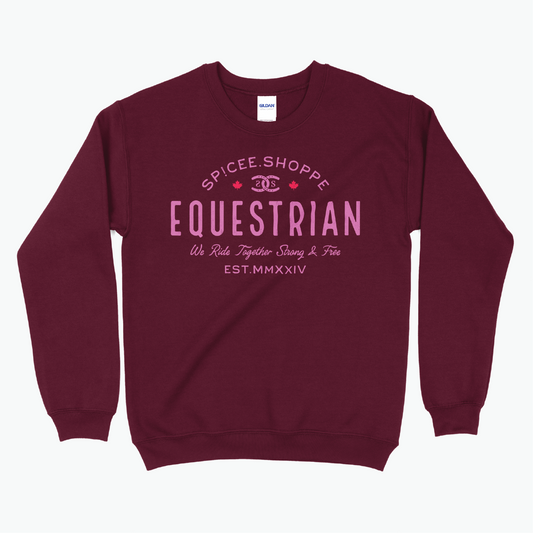 Vintage Equestrian| Maroon | Sweatshirt